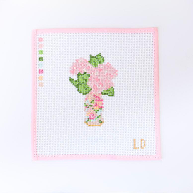 Pink Hydrangea Ginger Jar Canvas
